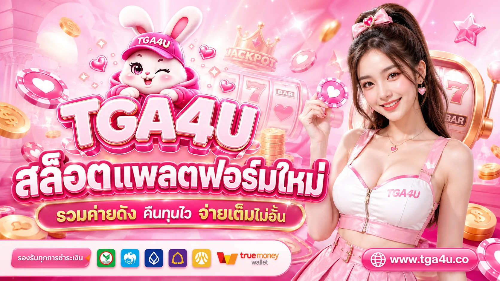 TGA4U สล็อตแพลตฟอร์มใหม่ รวมค่ายดัง คืนทุนไว จ่ายเต็มไม่อั้น